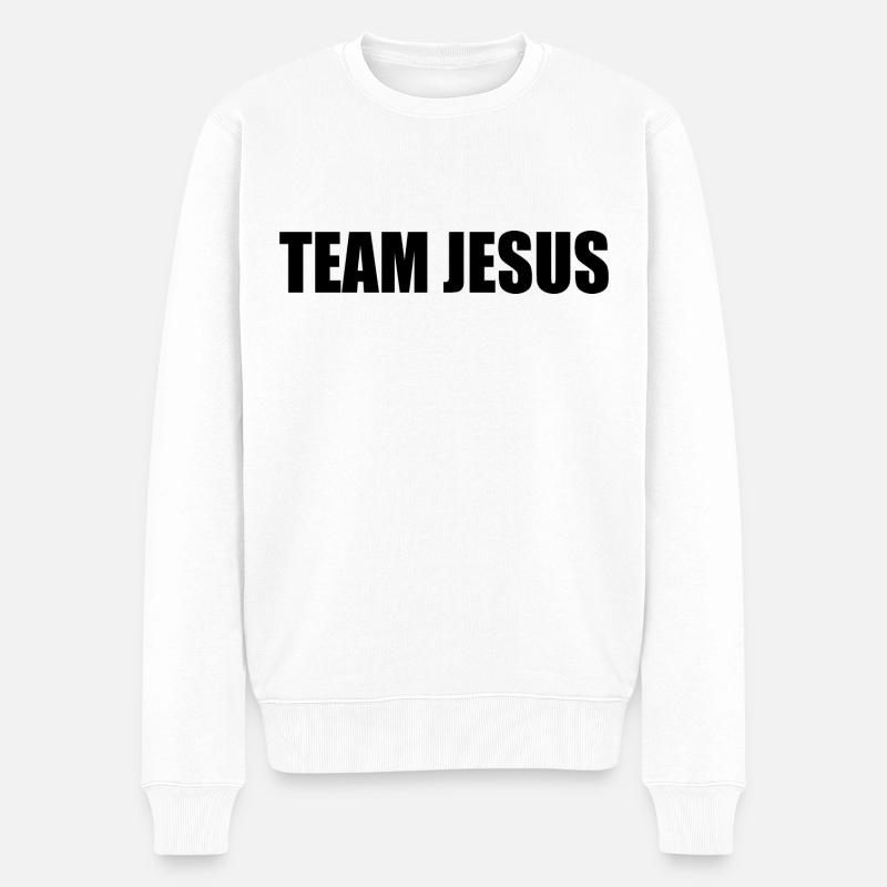 Team jesus - Pull Premium bio Homme - blanc