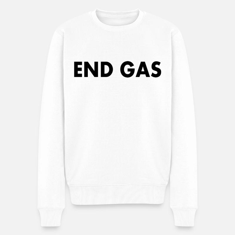 End gas - Männer Premium Bio Pullover - Weiß