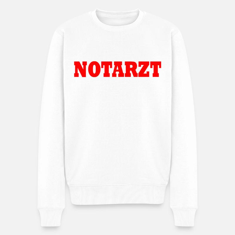 Notarzt - Männer Premium Bio Pullover - Weiß