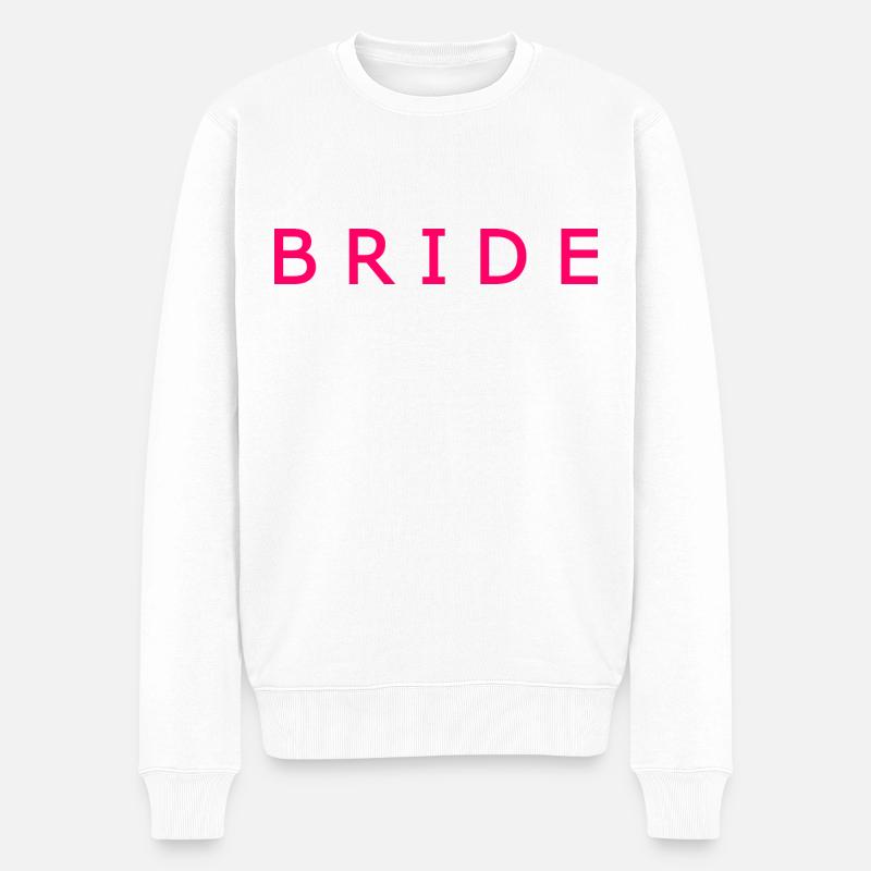 Bride - Männer Premium Bio Pullover - Weiß