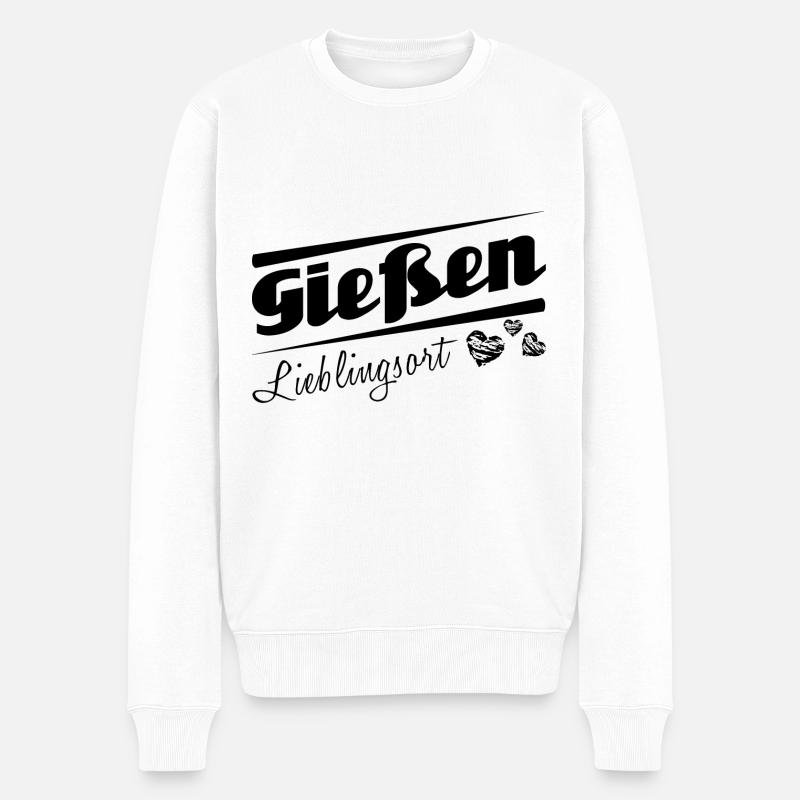 Gießen - Lieblingsort mit Stadtnamen - Männer Premium Bio Pullover - Weiß