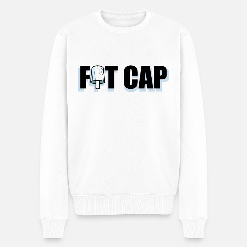 Fat Cap - Männer Premium Bio Pullover - Weiß