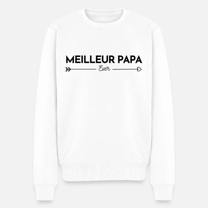 Meilleur papa Ever - Pull Premium bio Homme - blanc