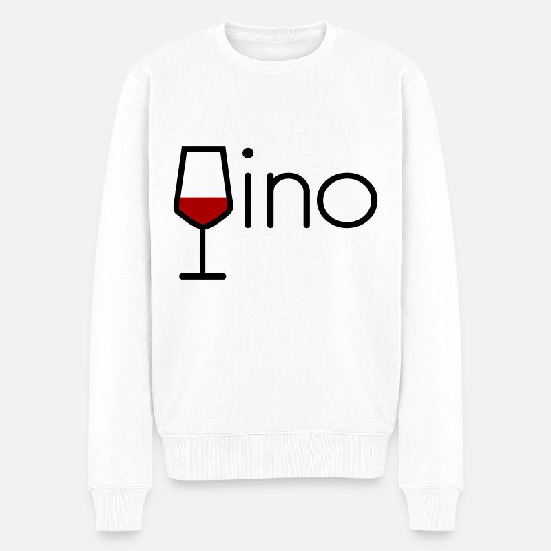 Vino - Männer Premium Bio Pullover - Weiß