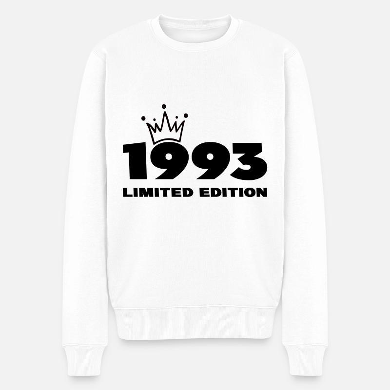 1993 Krone - Männer Premium Bio Pullover - Weiß