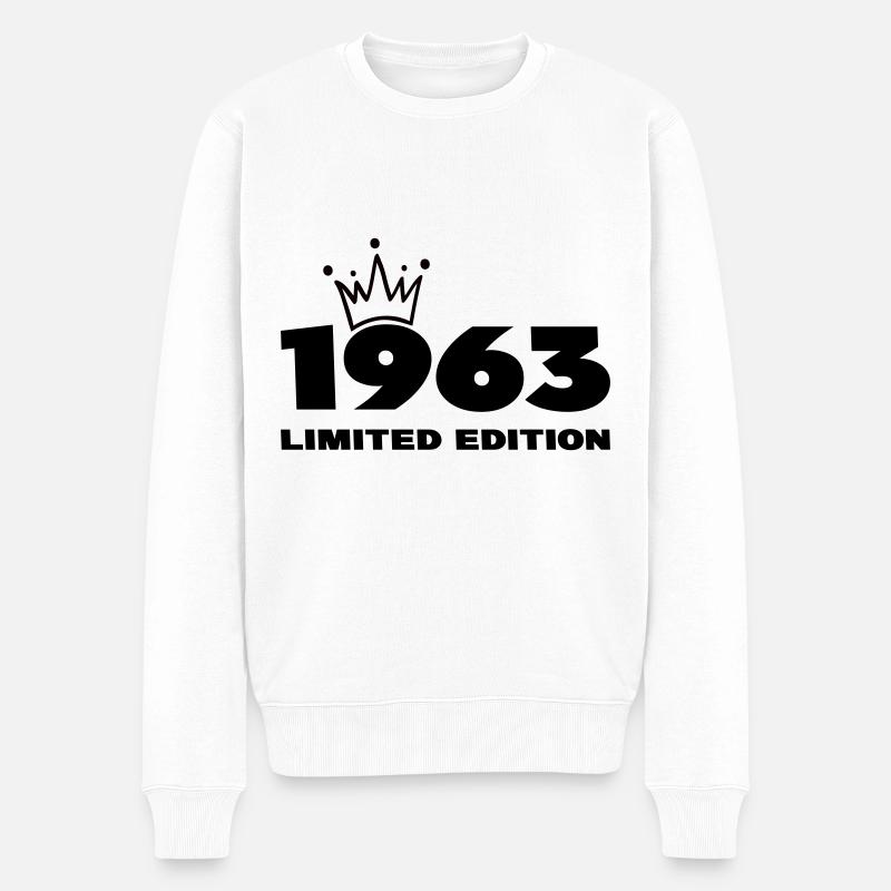 1963 Krone - Männer Premium Bio Pullover - Weiß