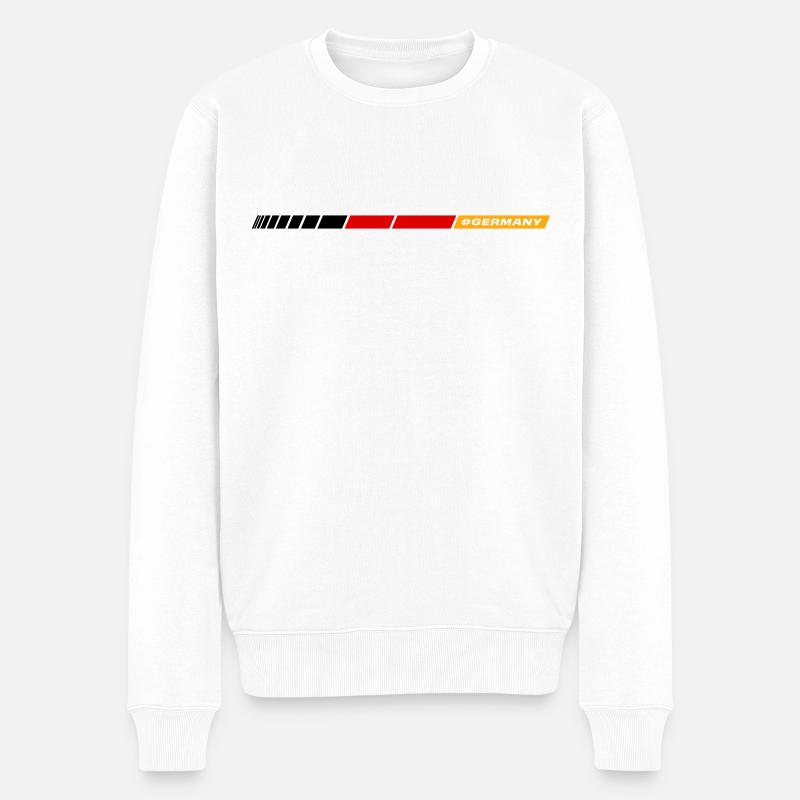 Germany - Männer Premium Bio Pullover - Weiß