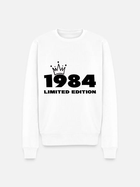 1984 limited edition - Männer Premium Bio Pullover - Weiß