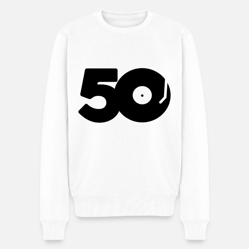 DJ 50 - Männer Premium Bio Pullover - Weiß