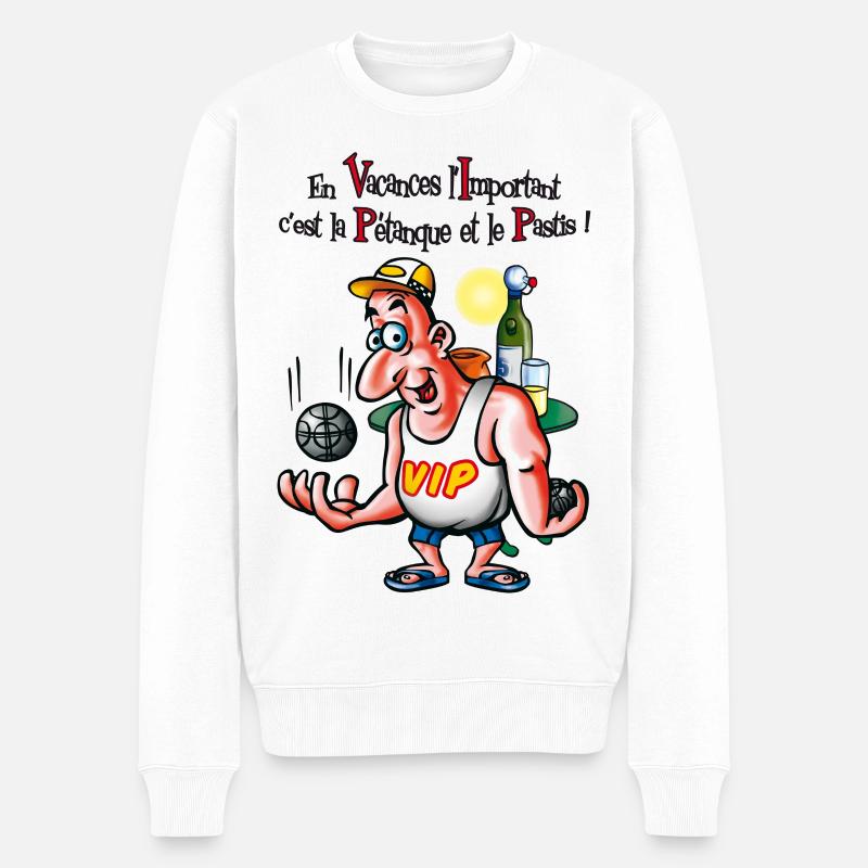 Pétanque VIP - Pull Premium bio Homme - blanc