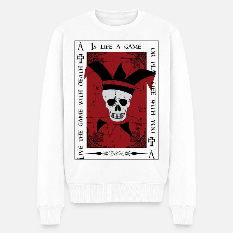 La vie est-elle un jeu ? - Pull Premium bio Homme - blanc
