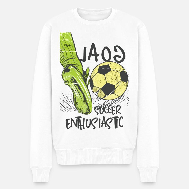 Fußball Begeistert - Männer Premium Bio Pullover - Weiß