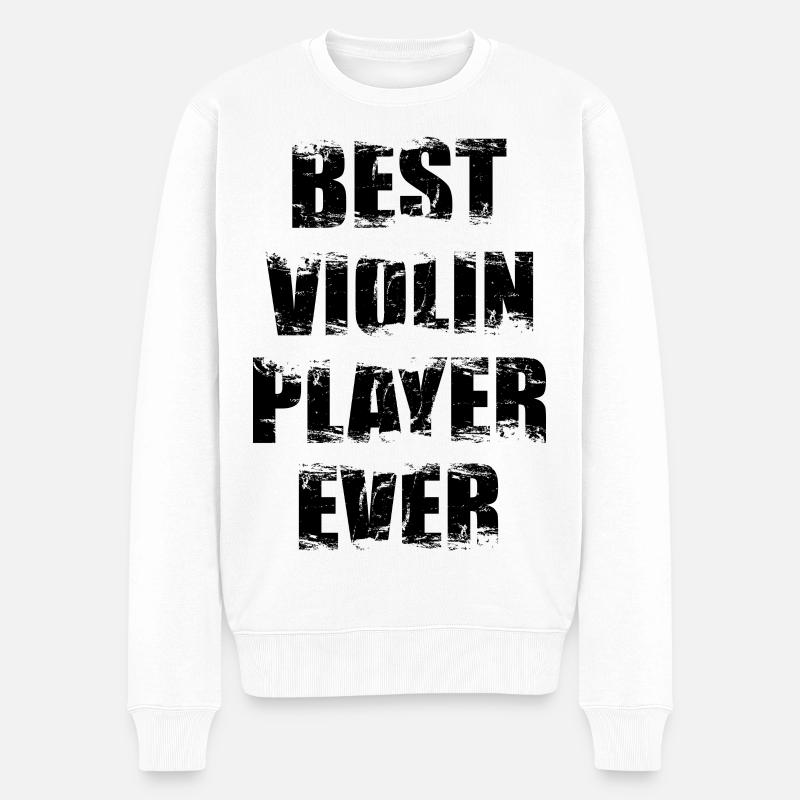 Bester Violinist - Männer Premium Bio Pullover - Weiß