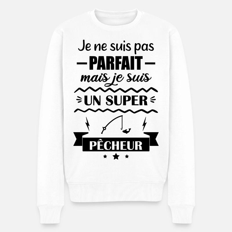 Super Pêcheur Passion Nature - Pull Premium bio Homme - blanc