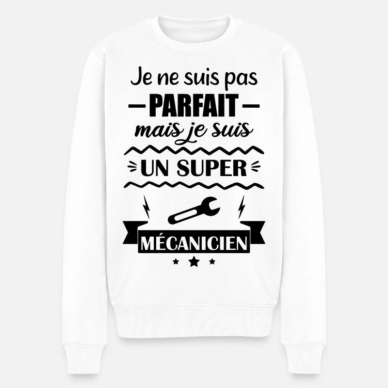 Super Mécanicien Garage Outils - Pull Premium bio Homme - blanc