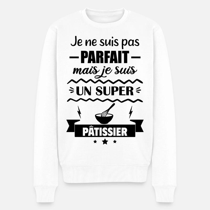 Pas parfait mais super pâtissier - Pull Premium bio Homme - blanc