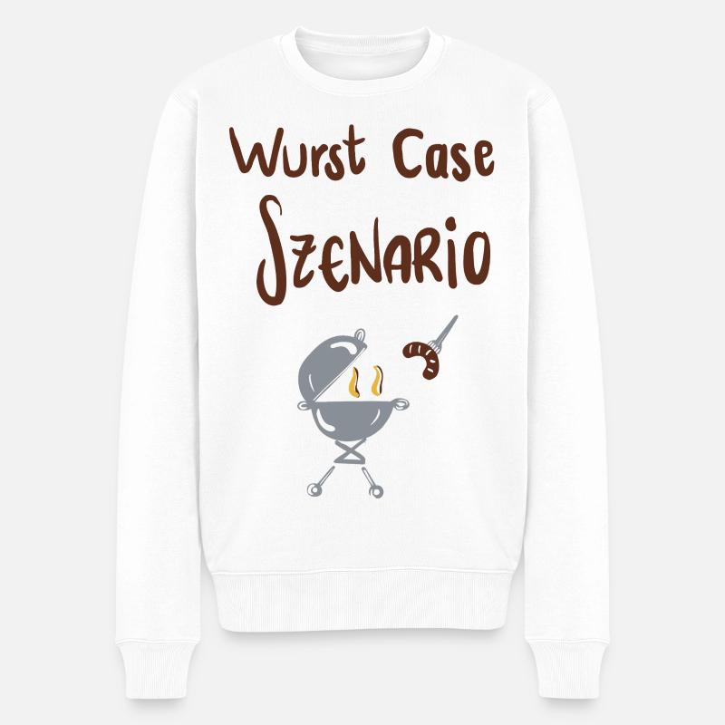 Wurst Case Szenario - Männer Premium Bio Pullover - Weiß