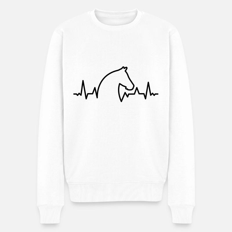 belle conception de chevaux - Pull Premium bio Homme - blanc