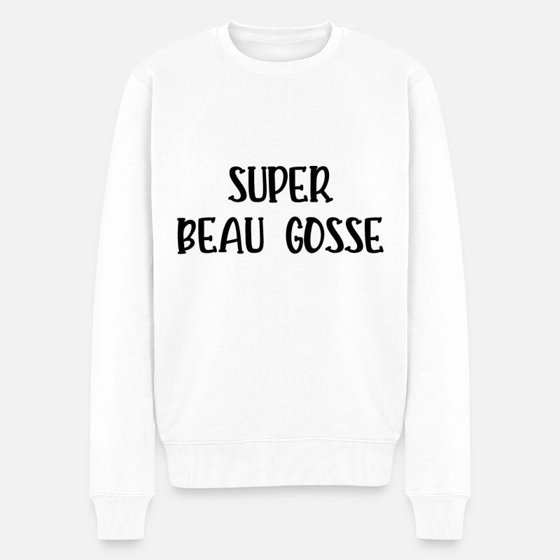 super beau gosse - Pull Premium bio Homme - blanc