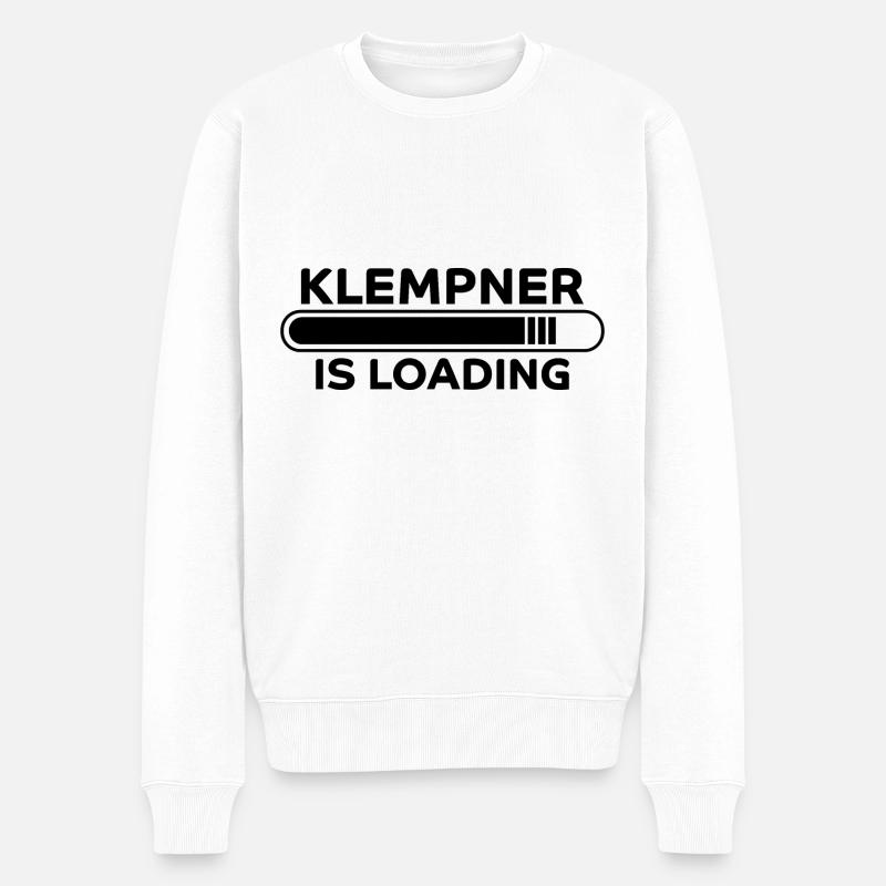 Klempner Spruch Beruf Lustiges Klempner Geschenk - Männer Premium Bio Pullover - Weiß