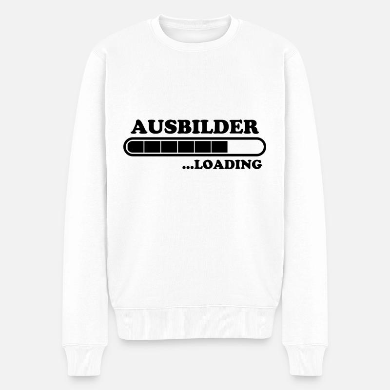 Ausbilder Spruch Beruf Lustiges Ausbilder Geschenk - Männer Premium Bio Pullover - Weiß