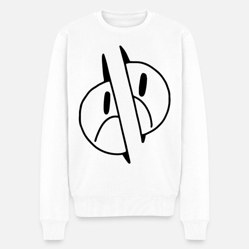 Triste mais ok. - Pull Premium bio Homme - blanc