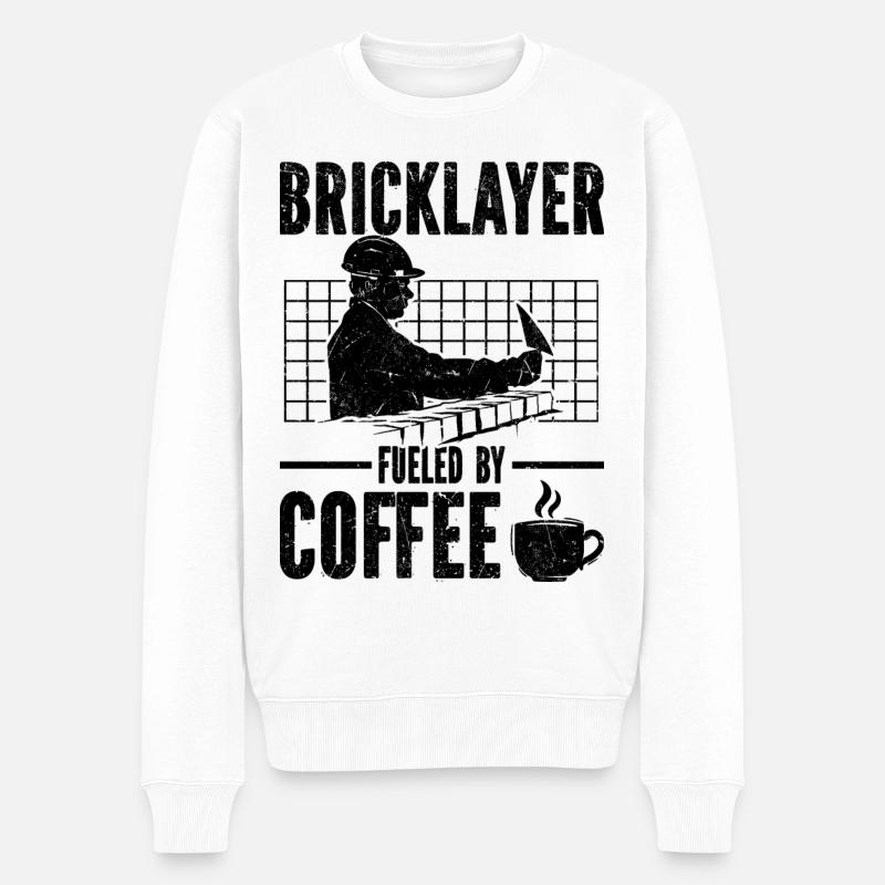 Maurer - Männer Premium Bio Pullover - Weiß