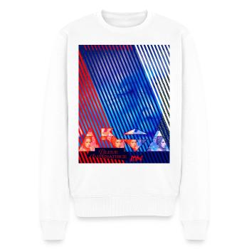 Blaue Kaiserin - Männer Premium Bio Pullover - Weiß - Vorne - Thijin (182cm)