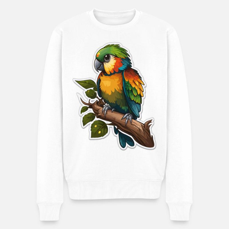 Kühne Schönheit - Männer Premium Bio Pullover - Weiß