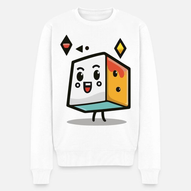 Forme géométrique Minimalisme - Pull Premium bio Homme - blanc