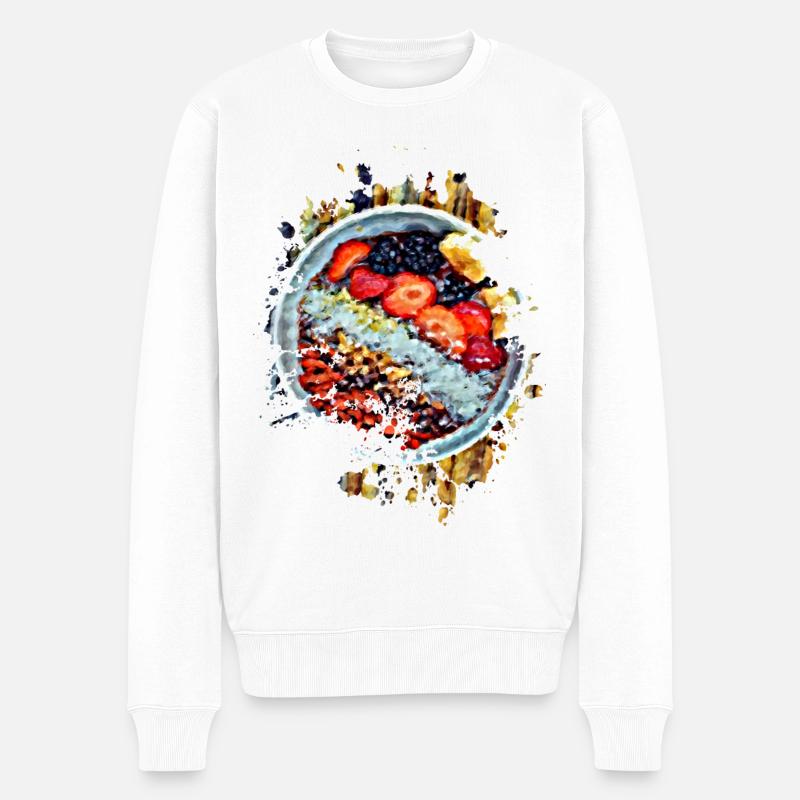 Fruit Bowl - Männer Premium Bio Pullover - Weiß