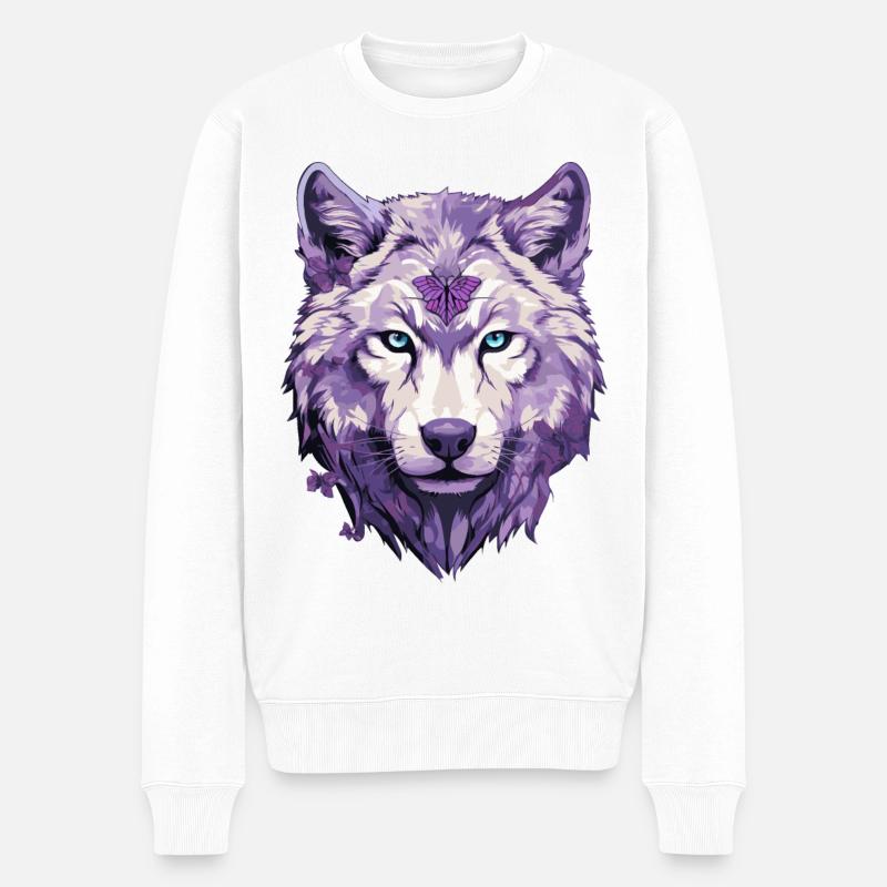 Loup #5 - Pull Premium bio Homme - blanc