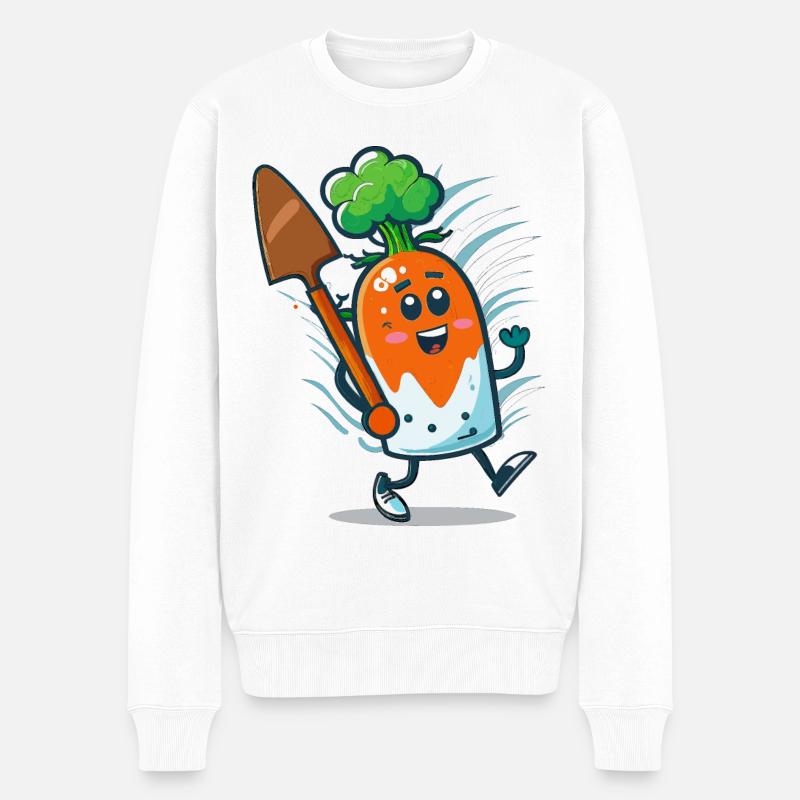 Cuisine de carottes - Pull Premium bio Homme - blanc