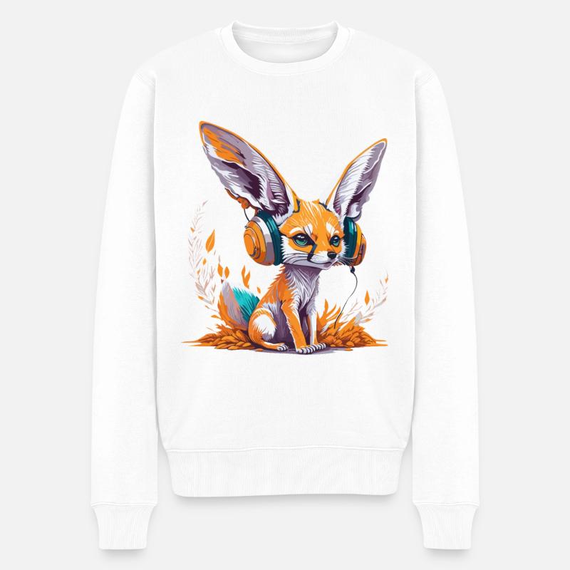 Musik: Wüstenfuchs - Männer Premium Bio Pullover - Weiß