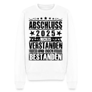 Abschluss 2025 - Männer Premium Bio Pullover - Weiß - Vorne - Thijin (182cm)