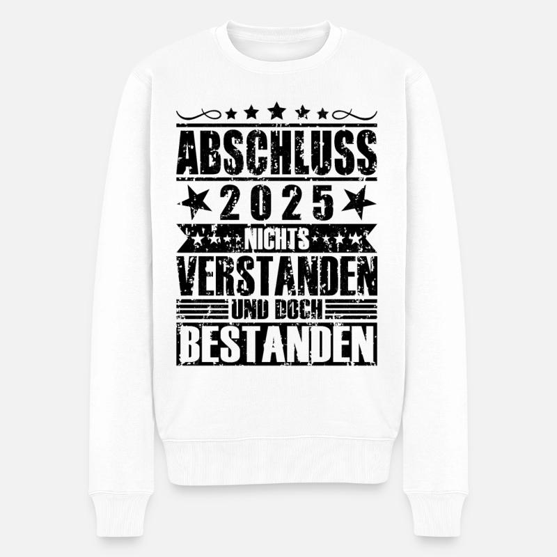 Abschluss 2025 - Männer Premium Bio Pullover - Weiß