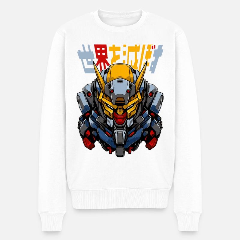 Robots d’anime ! - Pull Premium bio Homme - blanc