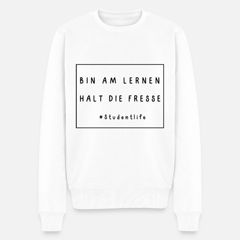 Lustiges Geschenk für Studenten - Männer Premium Bio Pullover - Weiß