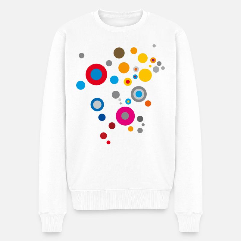 Motif de points - Pull Premium bio Homme - blanc