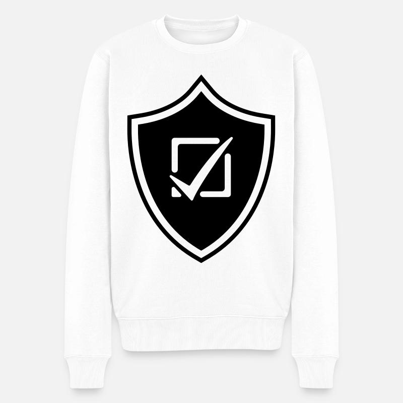 Häkchen Wahlen Wappen - Männer Premium Bio Pullover - Weiß