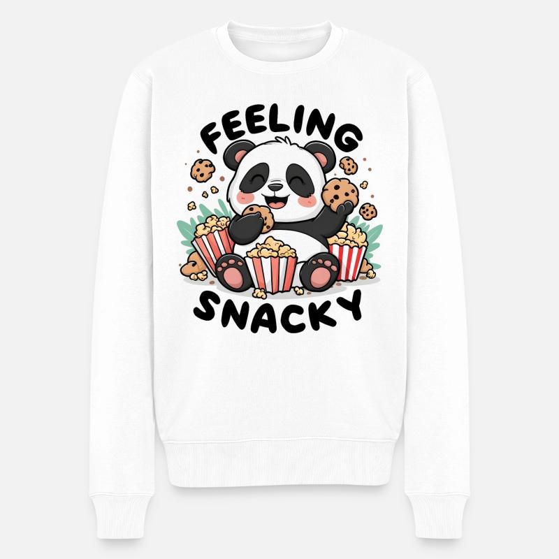 Panda - Se sentir grignotant - Pull Premium bio Homme - blanc