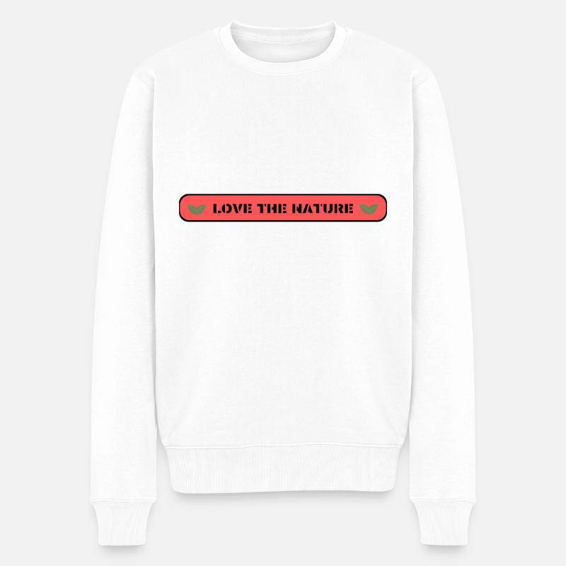 LOVE THE NATURE - Pull Premium bio Homme - blanc