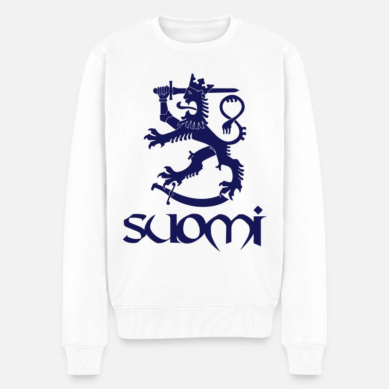 Finnland - Männer Premium Bio Pullover - Weiß