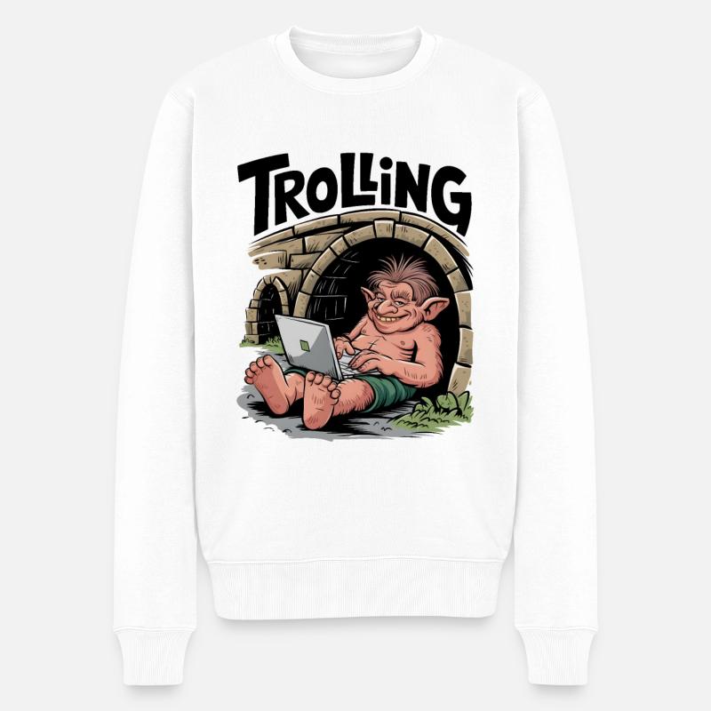 Traîne - Pull Premium bio Homme - blanc