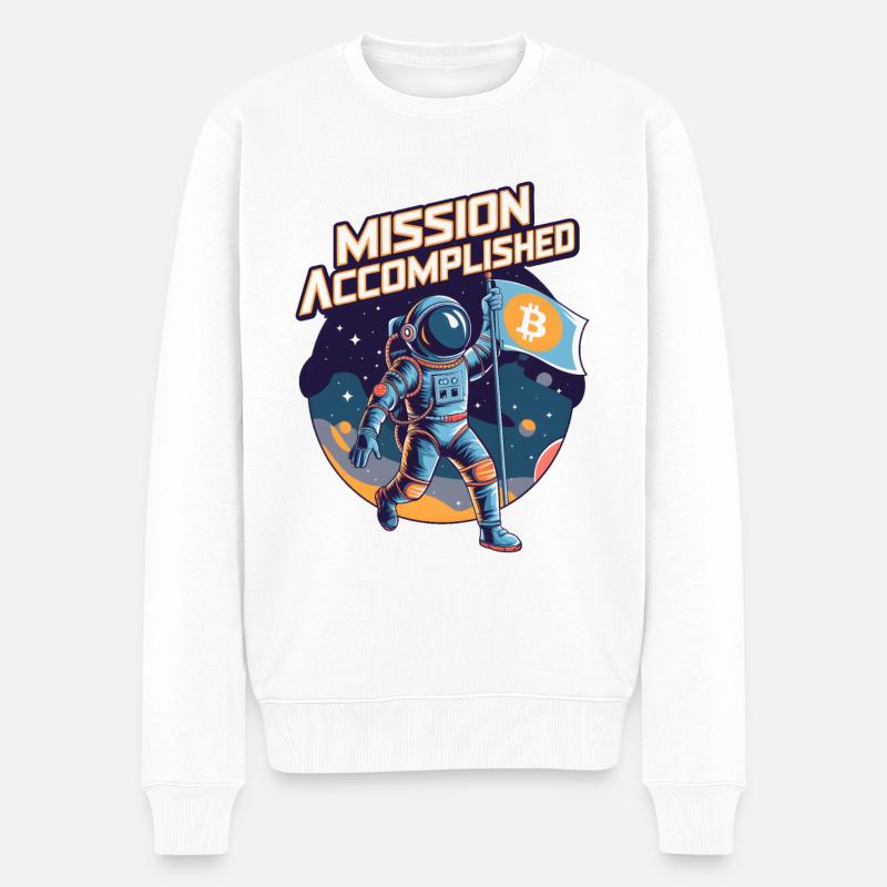 Mission erfüllt - Männer Premium Bio Pullover - Weiß