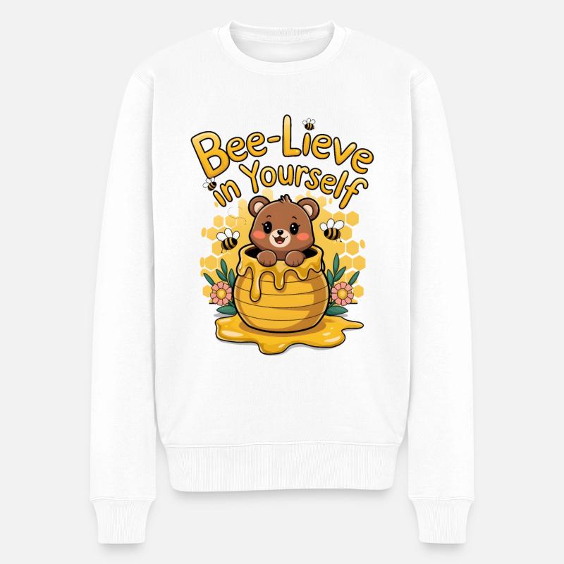 Croyez en vous-même - Pull Premium bio Homme - blanc