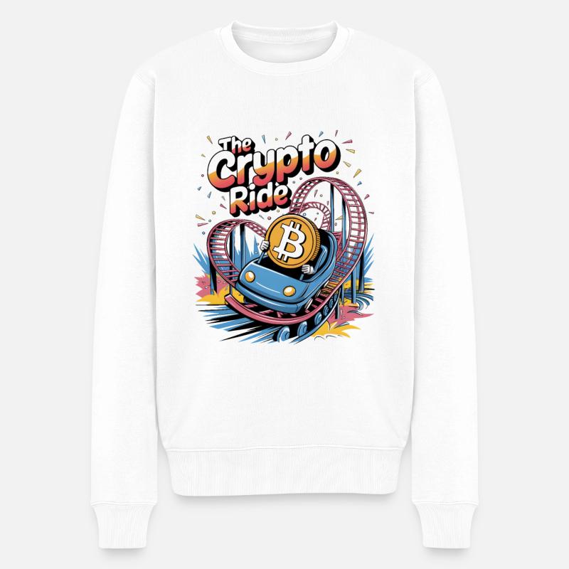 Le Crypto Ride - Pull Premium bio Homme - blanc