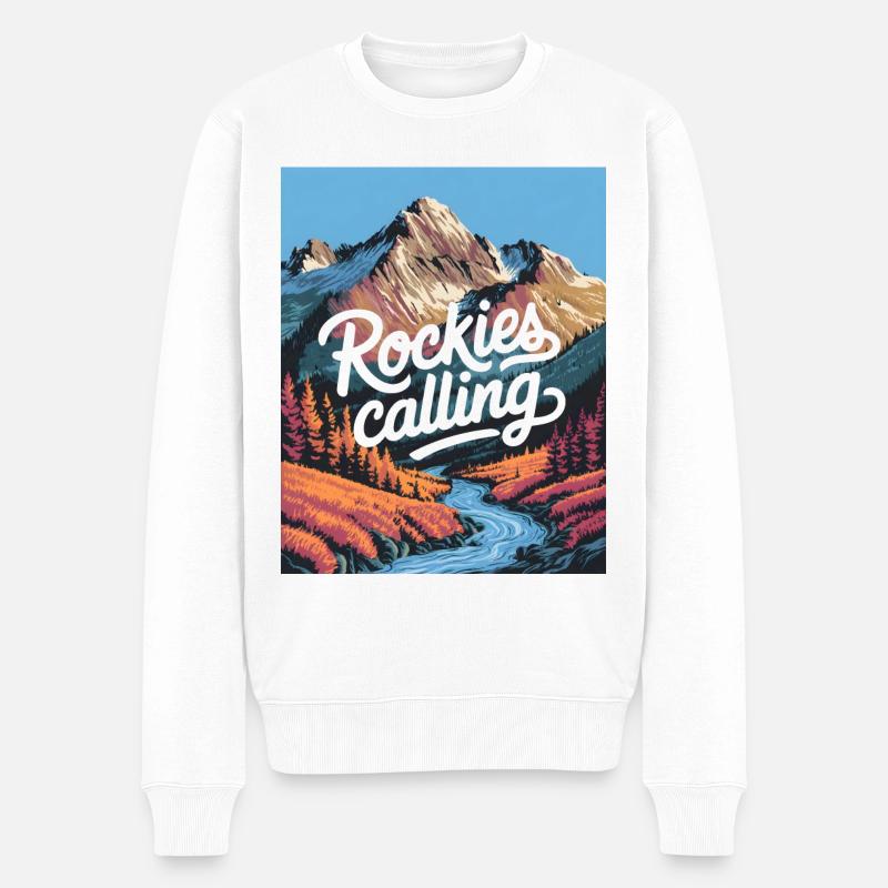 Rockies rufen - Männer Premium Bio Pullover - Weiß