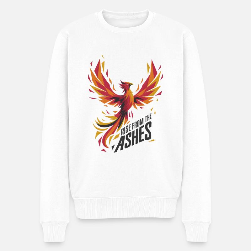 Auferstehung aus der Asche - Männer Premium Bio Pullover - Weiß