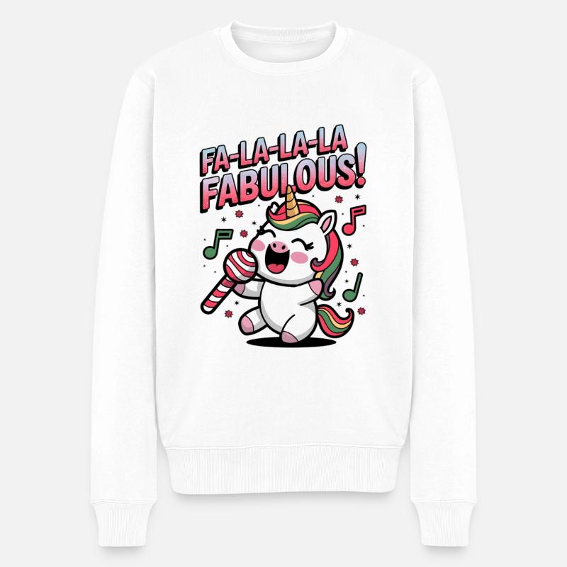 Fa-la-la-la Fabuleux ! - Pull Premium bio Homme - blanc